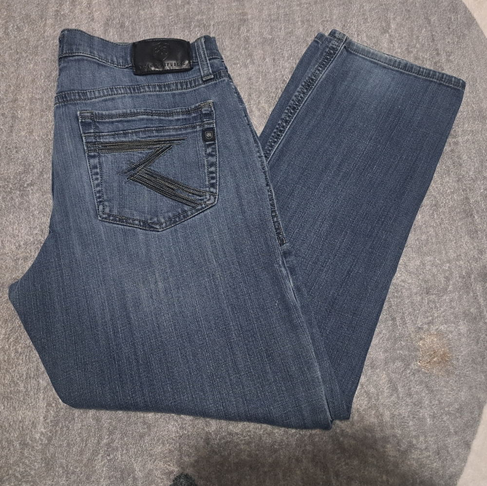 Rock & Republic Men’s Bootcut Jeans - Medium Blue Denim